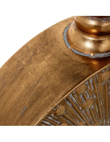 Jarrón metal dorado envejecido pequeño