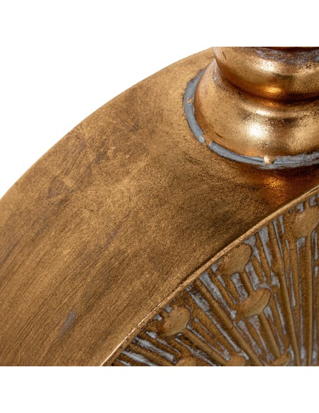 Jarrón metal dorado envejecido pequeño