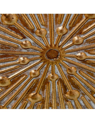 Jarrón metal dorado envejecido pequeño