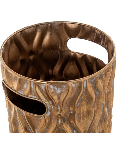 Paragüero de metal dorado envejecido