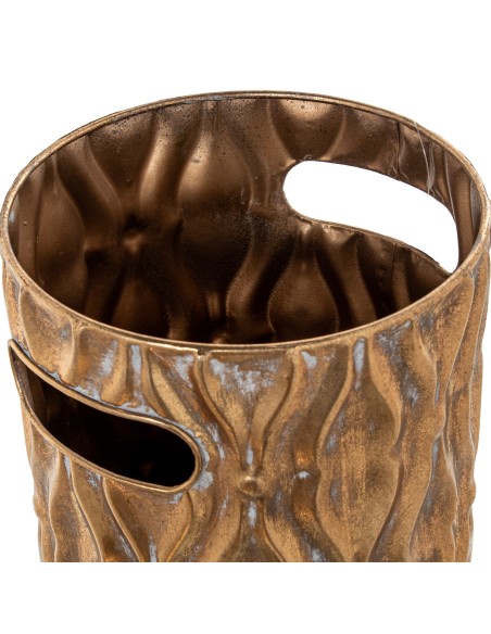 Paragüero de metal dorado envejecido