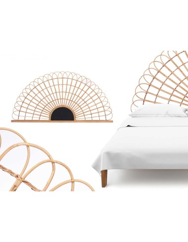 Cabecero de Rattan diseño Abanico