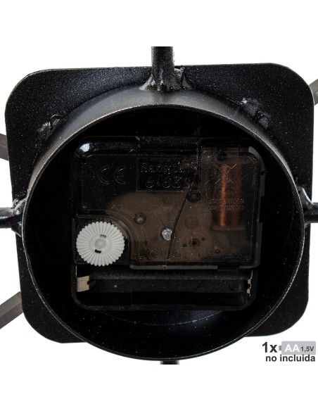 Reloj de pared madera y metal