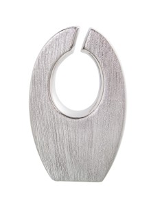 Jarrón cerámica plata agujero 2