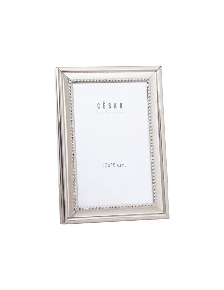 Portafoto metálico plata 10*15