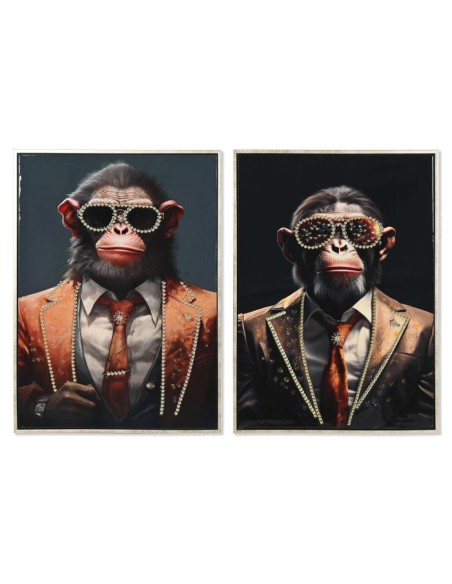 cuadro lienzo chimpancé