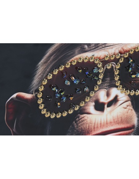 cuadro lienzo chimpancé