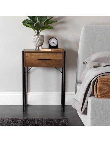 Mesita de noche industrial 1 cajón