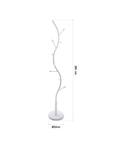 Perchero de suelo metal blanco