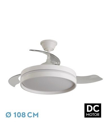 Ventilador de techo 3 aspas blanco mandarín