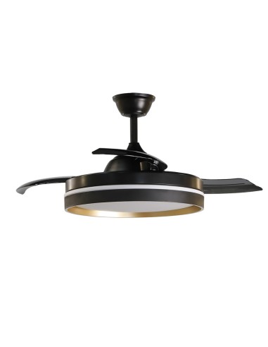 Ventilador de techo Mandarín negro oro