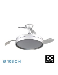 Ventilador de techo Mandarín plata