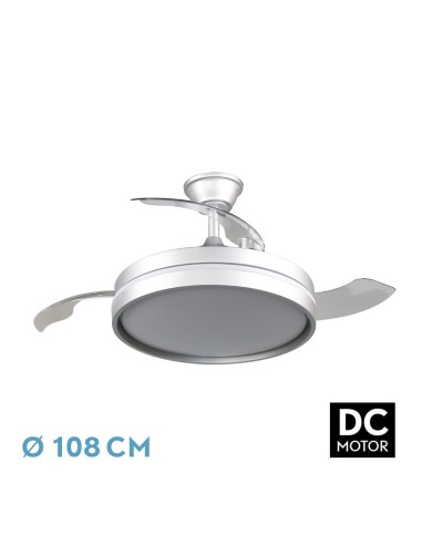 Ventilador de techo 3 aspas plata mandarín