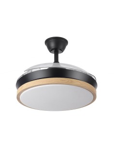 Ventilador de techo 3 aspas negro/haya evros pequeño 2