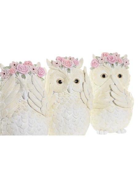 Conjunto de 3 Búhos blancos