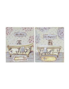 Cuadro pequeño de baño envejecido