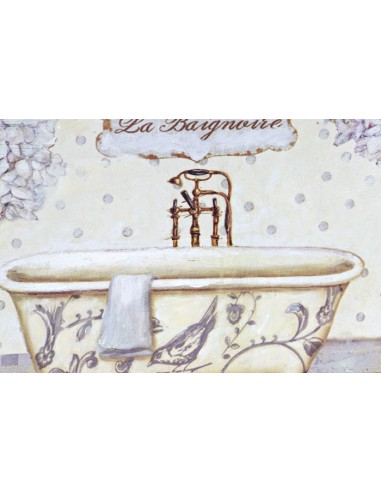 Cuadro pequeño de baño envejecido