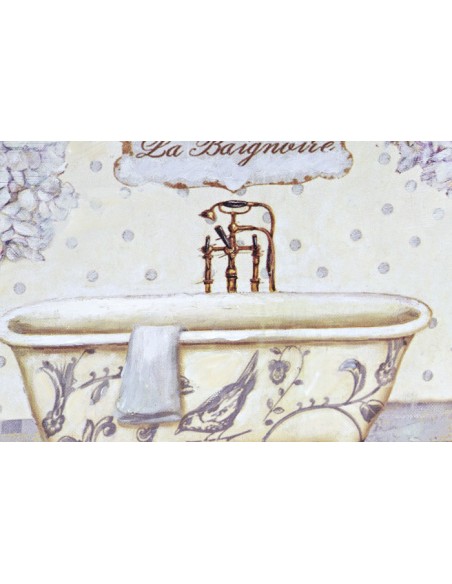 Cuadro pequeño de baño envejecido