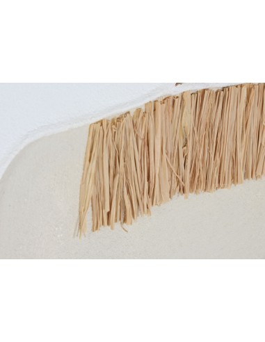 Cuadro pintado en  lienzo y yute