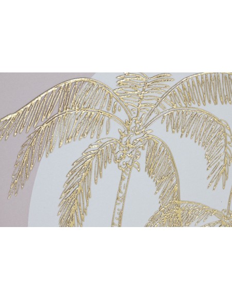 Cuadro lienzo de palmeras en relieve 3D