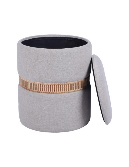 Set 2 Pufs con Tapa en Beige