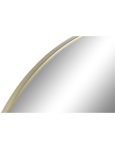 Espejo redondo metal dorado 2
