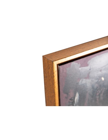 Cuadro abstracto con marco dorado