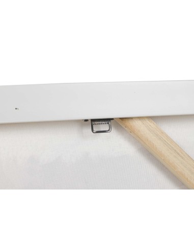 Cuadro lienzo almendro con marco blanco