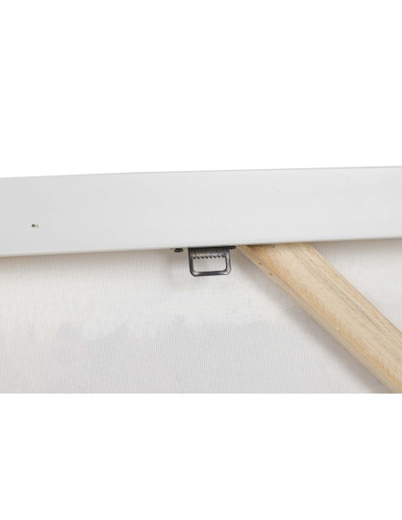 Cuadro lienzo almendro con marco blanco