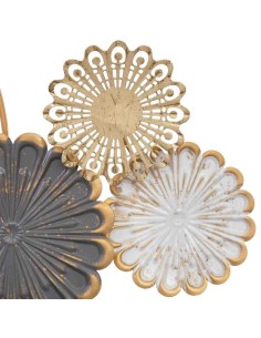 Decoración de metal de flores y círculos 2