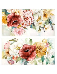 Cuadro horizontal lienzo con flores