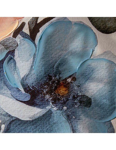 Cuadro de flores sobre lienzo