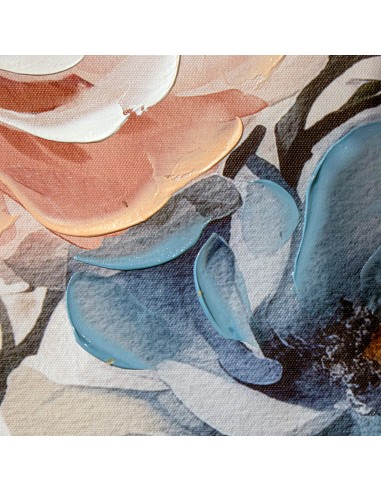 Cuadro de flores sobre lienzo