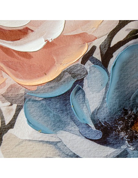 Cuadro de flores sobre lienzo