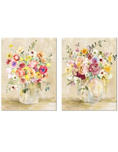 Cuadro jarrón con flores de colores