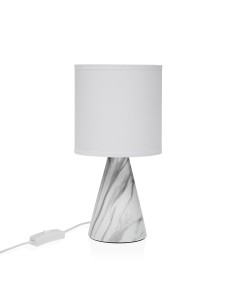 Lampara de cerámica cónica blanca