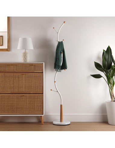 Perchero de suelo Blanco y Madera