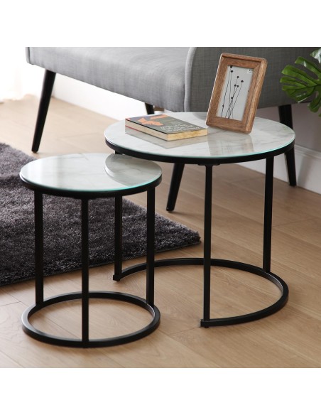 Juego de 2 mesas auxiliares