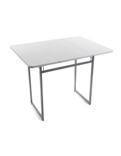 Mesa blanca plegable con 2 sillas 2
