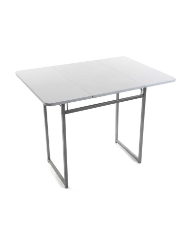 Mesa blanca plegable con 2 sillas