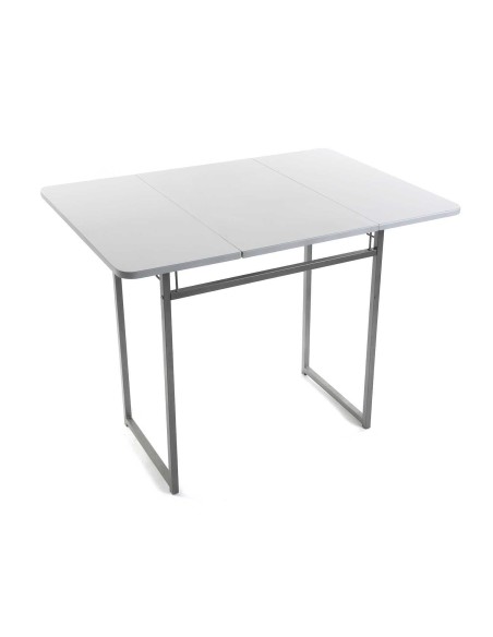 Mesa blanca plegable con 2 sillas