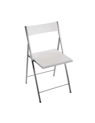 Mesa blanca plegable con 2 sillas