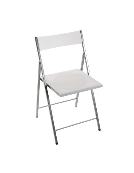 Mesa blanca plegable con 2 sillas