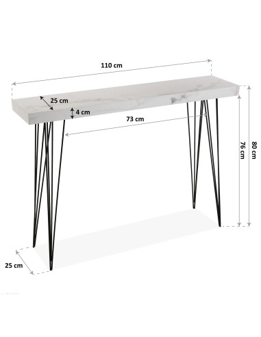 Mueble de entrada diseño mármol