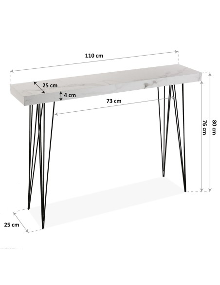 Mueble de entrada diseño mármol
