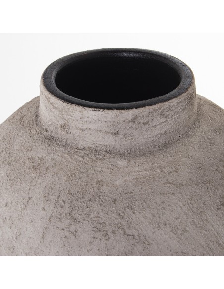 Jarrón cerámica marrón mediano