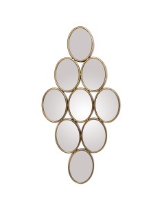 Espejo de pared dorado 9 circulos 2