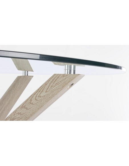 Mesa de comedor redonda patas metal