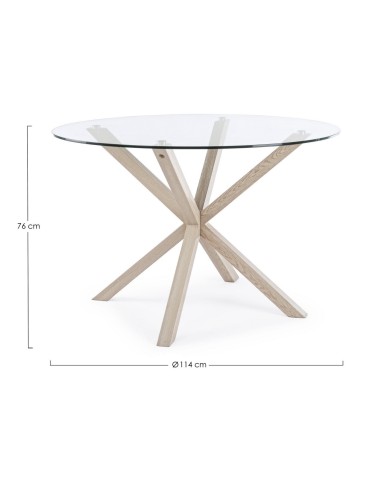 Mesa de comedor redonda patas metal