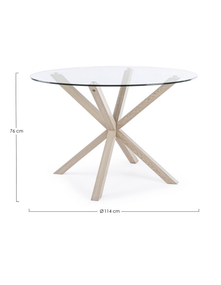 Mesa de comedor redonda patas metal